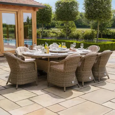 Winchester Rattan garden furniture 8 Seat Oval