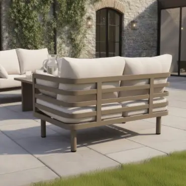 Metro Aluminium 2 Seat Sofa Armchairs Set