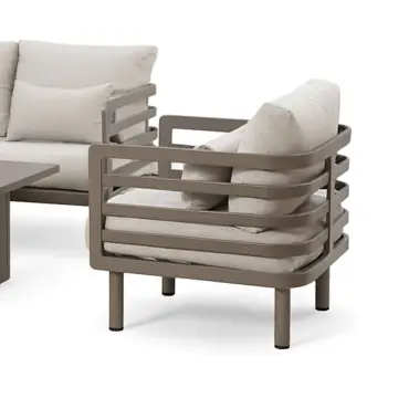 Metro Aluminium 2 Seat Sofa Armchairs Set