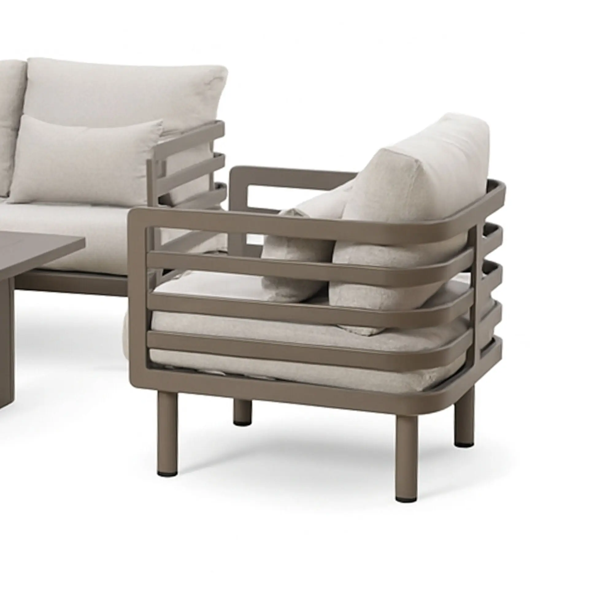 Metro Aluminium 2 Seat Sofa Armchairs Set