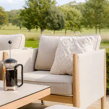 Burford 3 Seat Aluminium Sofa Rising Table Set