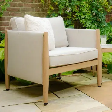 Burford 3 Seat Aluminium Sofa Rising Table Set