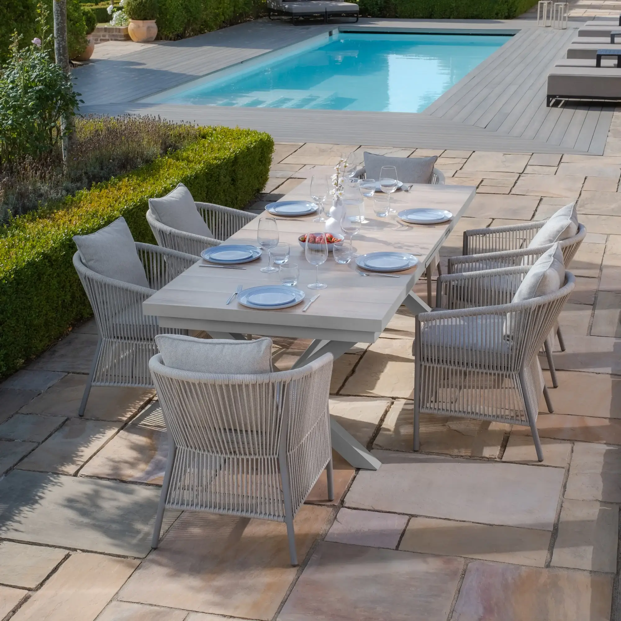 Maldives 6 - 10 Seat Extending Rectangular Vienna Dining Table