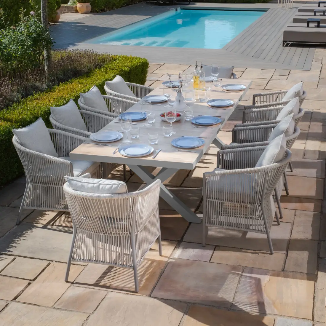 Maldives 6 - 10 Seat Extending Rectangular Vienna Dining Table Maldives 6 - 10 Seat Extending Rectangular Vienna Dining Table
