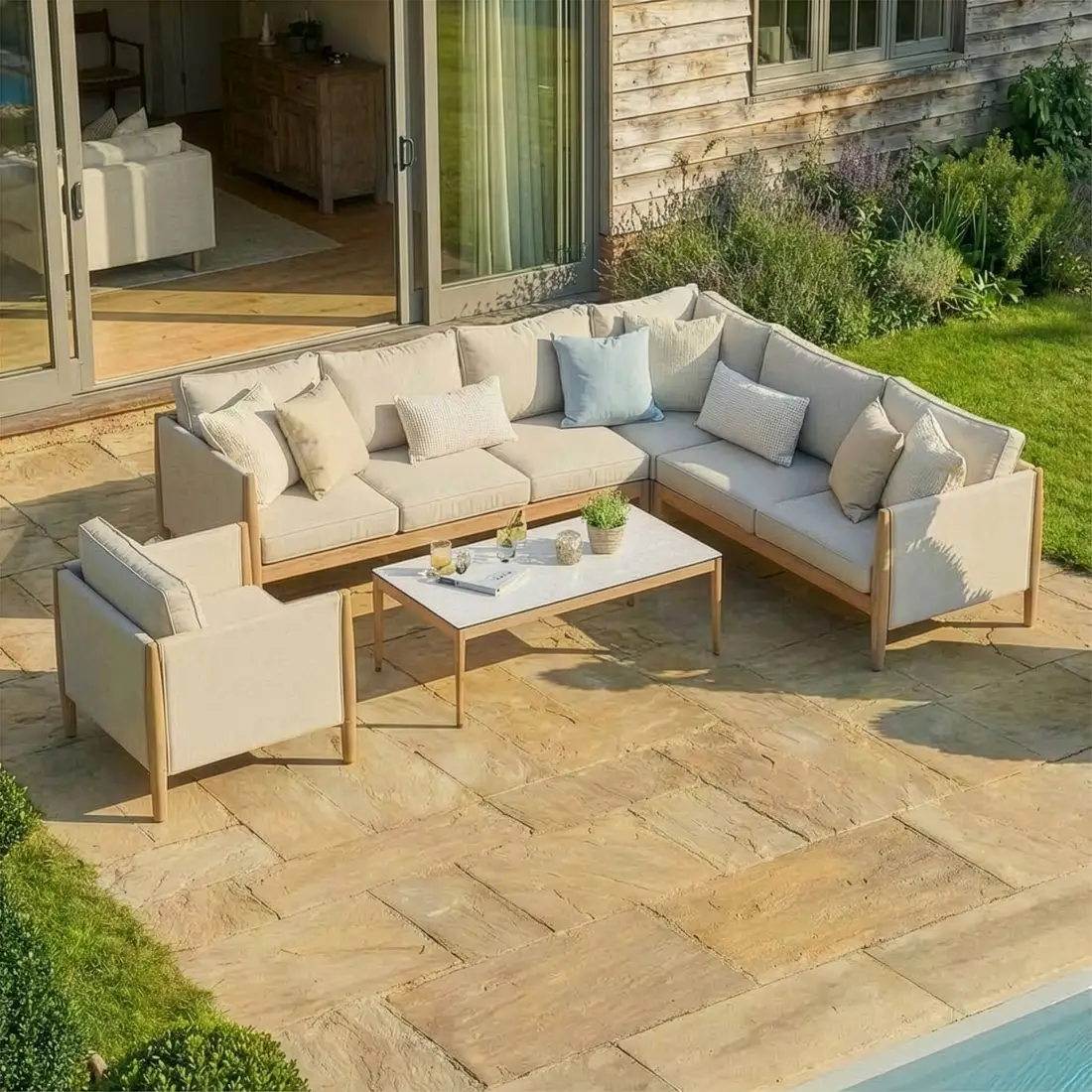 Burford Large Corner Sofa & Armchair