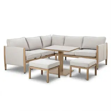 Burford Small Aluminium Rising Table Corner Set