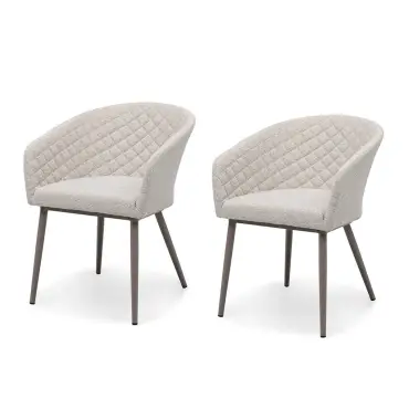 Sicily Teak 6 Seat Round Dining Set - Ambition Dining Chairs