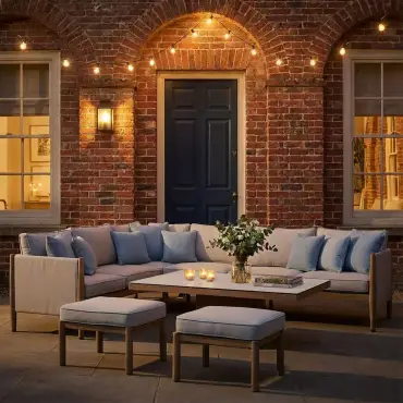 Burford Large Aluminium Rising Table Corner Set