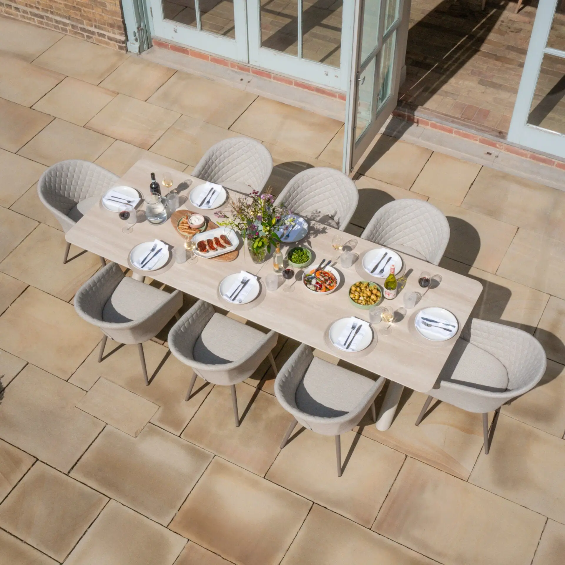 Ambition 8-12 Seat Maxim Extending Dining Set
