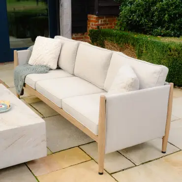 Burford 3 Seat Sofa Set & Marble Effect Coffee Table