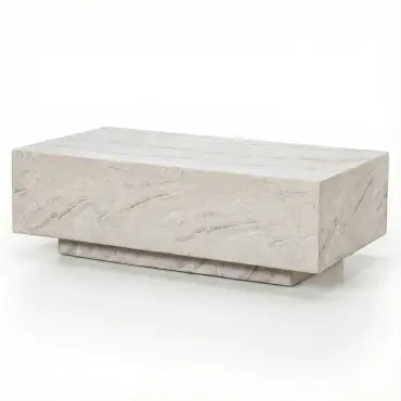 Burford 3 Seat Sofa Set & Marble Effect Coffee Table