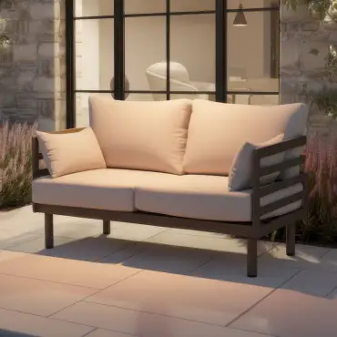 Metro Aluminium 2 Seat Sofa