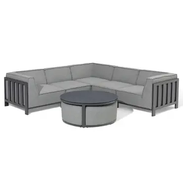 Ibiza Small Corner Sofa Set & Round Coffee Table