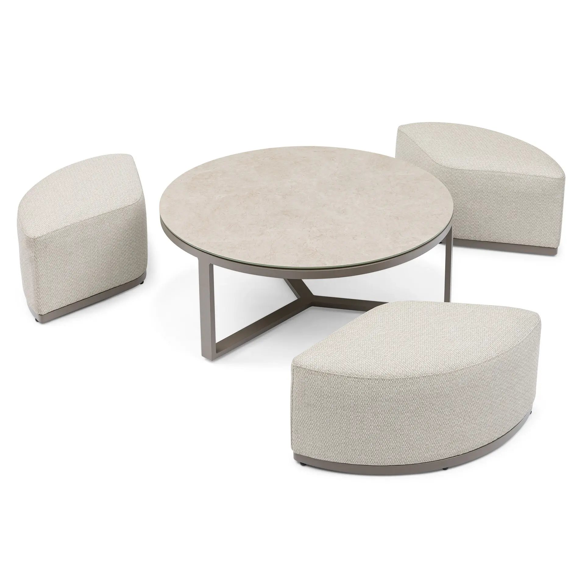 Ibiza Medium Corner Sofa Set round coffee table