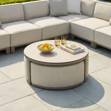 Ibiza Medium Corner Sofa Set round coffee table