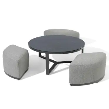 Ibiza Medium Corner Sofa Set round coffee table