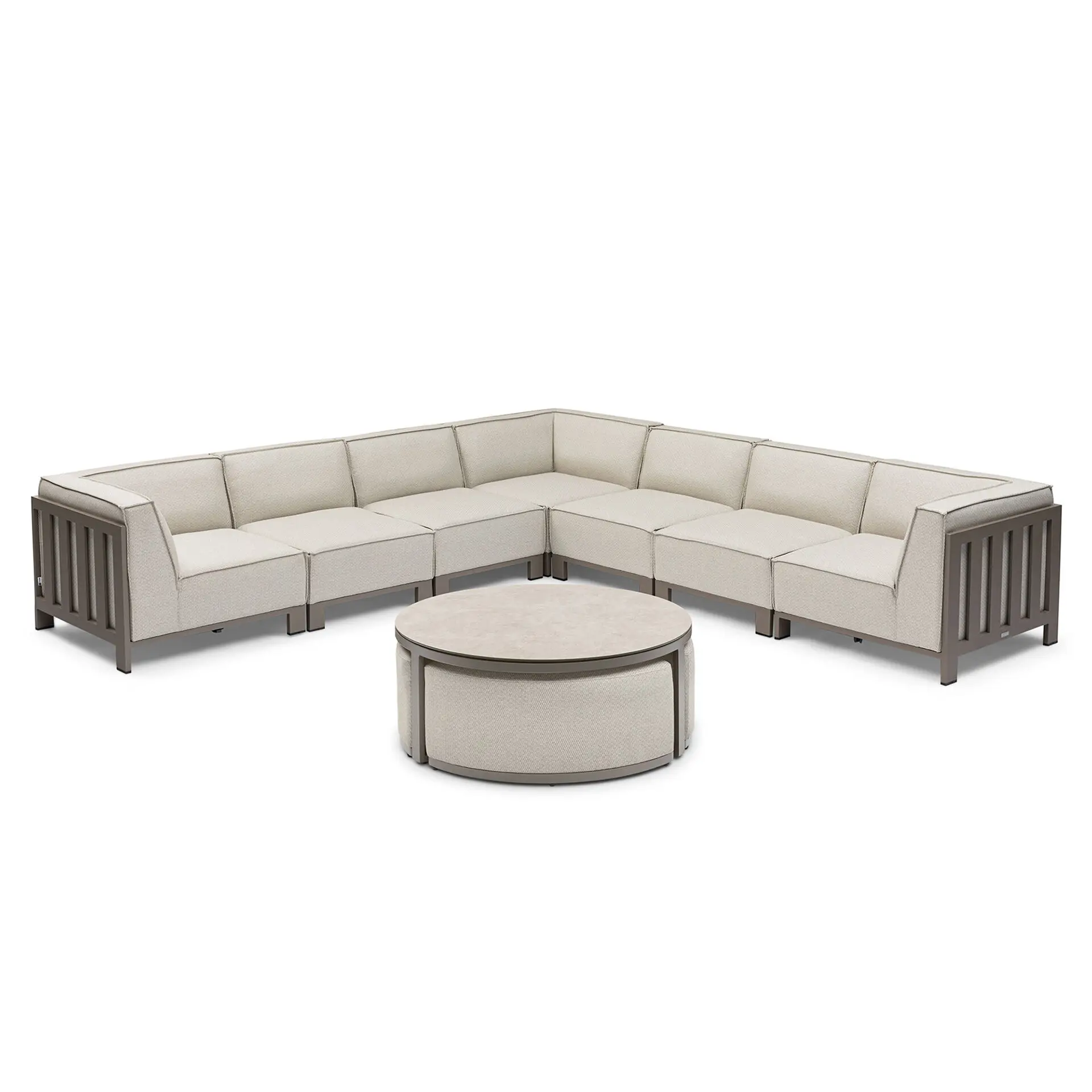 Ibiza Large Corner Sofa Set Round Coffee Table