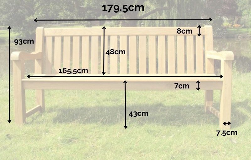 Britannia Teak Bench 180cm