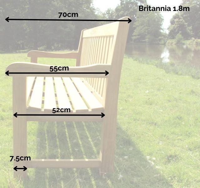 Britannia Teak Bench 180cm