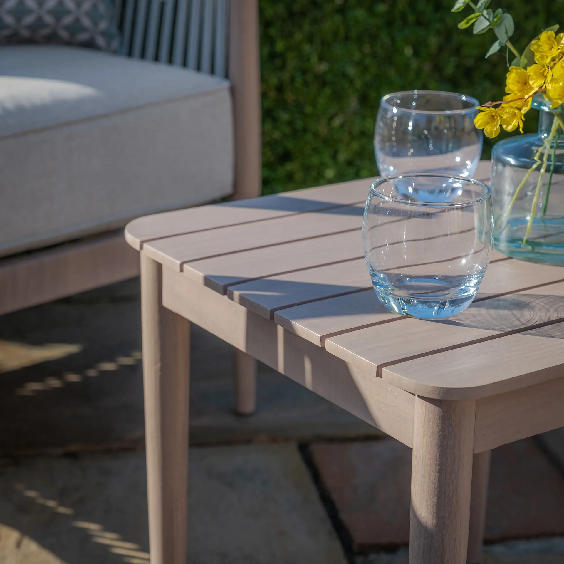 Havana Rope Weave Sunlounger Set & Side Table