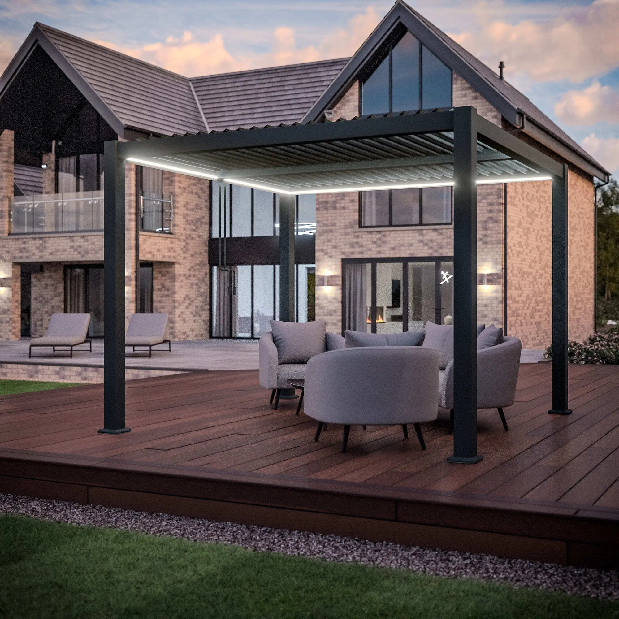 Como Pergola 3m x 3m LED Frame