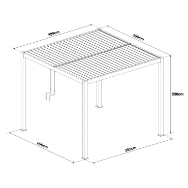 Como Pergola 3m x 4m Frame LED