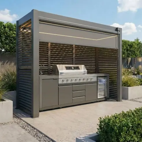 Como Freestanding BBQ Shelter 1