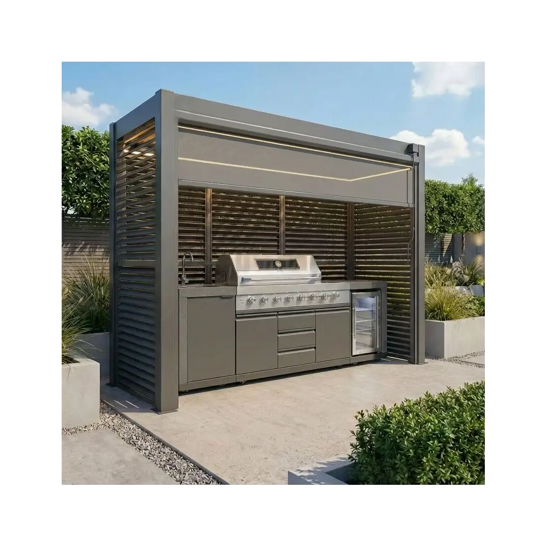 Como Freestanding BBQ Shelter 1