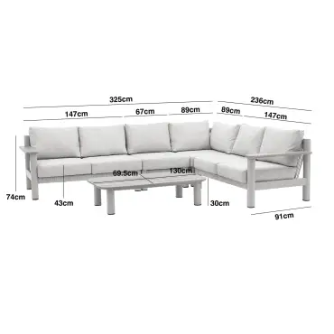 Sicily Rope Weave Large Corner Sofa Set