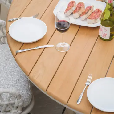 Sicily 6 Seat Round Teak Dining Table