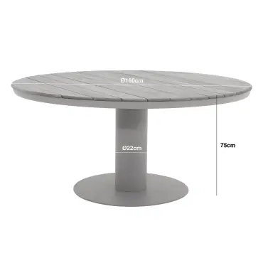 Sicily 6 Seat Round Teak Dining Table