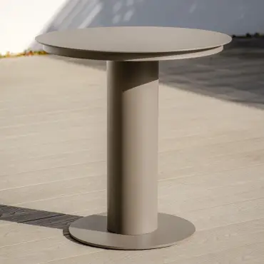 Sicily Aluminium Round Pedestal Side Table