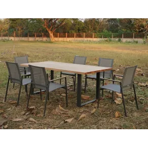 Edge Marbella 6 Dining Set - Certified Teak