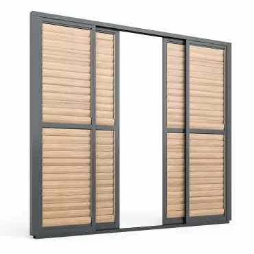 Eden Pergola 3M Sliding Louvre Panel Door