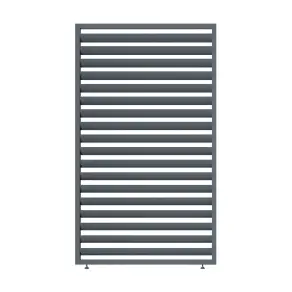 Eden Pergola Single Grey Louvre