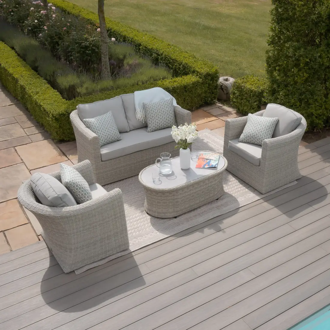 OXFORD 2 SEATER SOFA SET outdoor rattan garden furniture