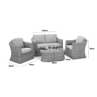 OXFORD 2 SEATER SOFA SET outdoor rattan garden furniture