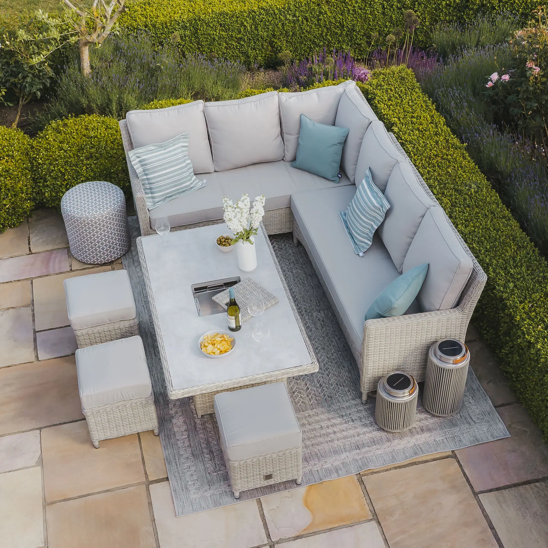Oxford Rattan Corner Dining Set
