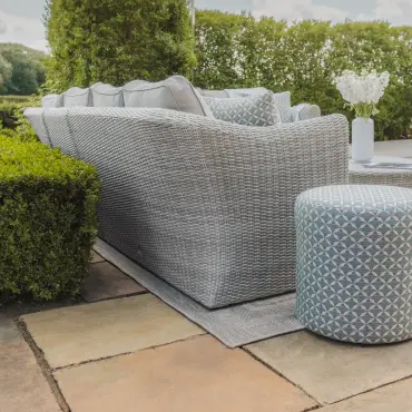 Oxford Large Rattan Corner Sofa Set with Armchair