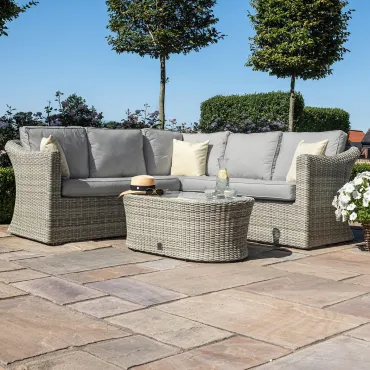 Oxford Small Rattan Corner Sofa Set With Armchair