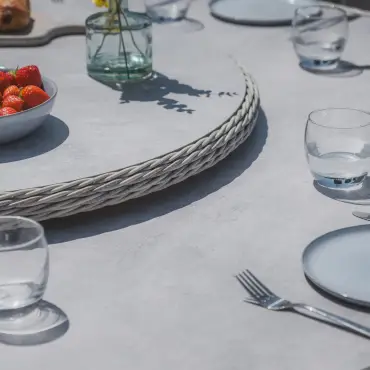 Oxford 6 Seat Ice Bucket Oval Dining set with Rounded Chairs