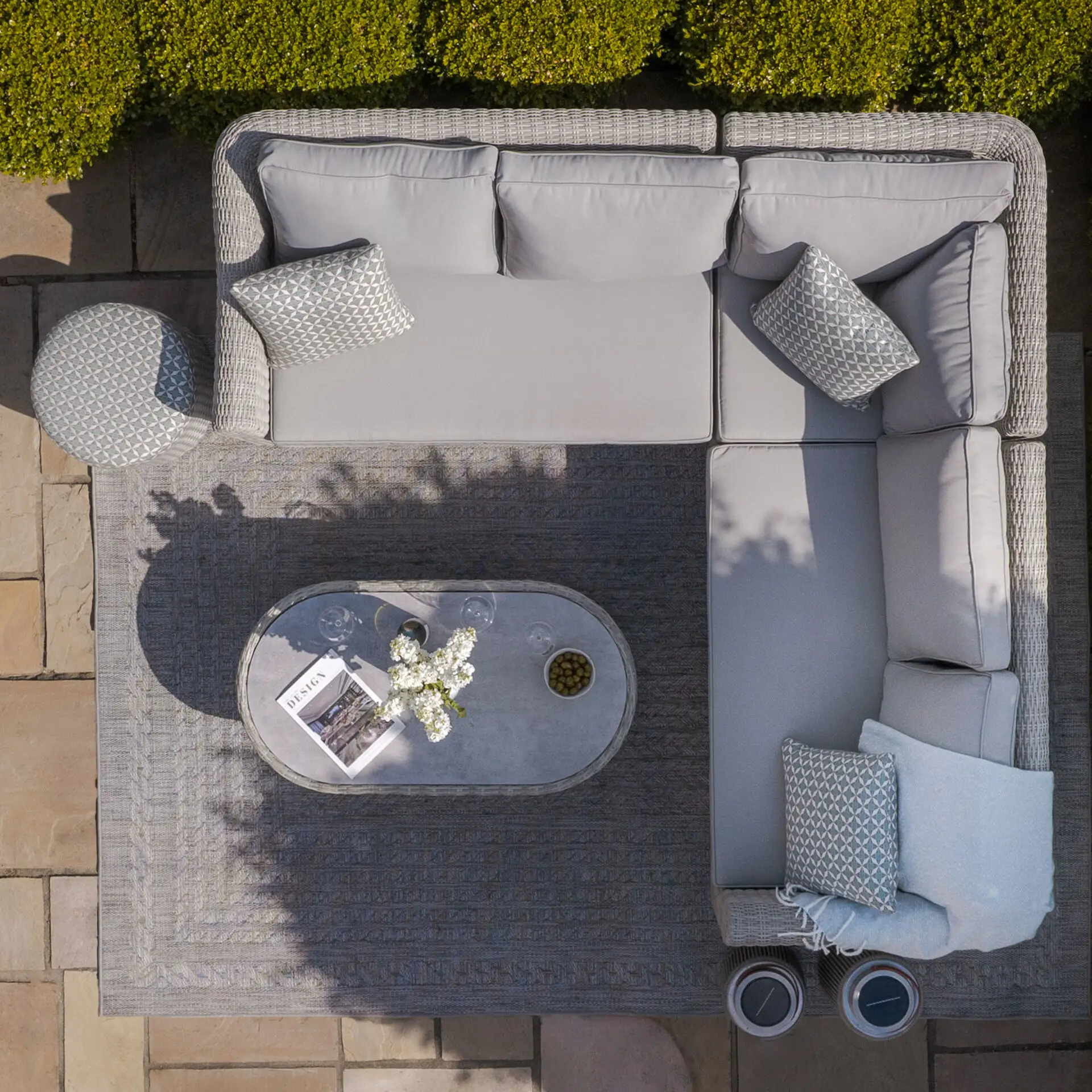 Oxford Small Rattan Corner Sofa Set