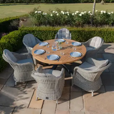 Oxford 6 Seat Round Jakarta Dining Set
