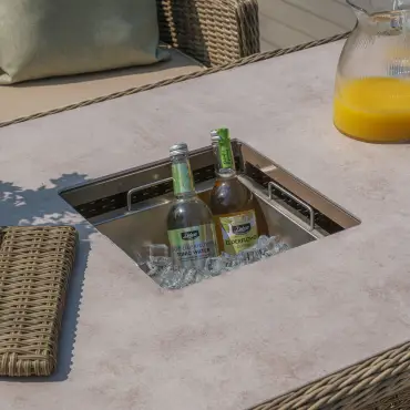 Winchester Sofa Dining Set with Ice Bucket and Rising Table