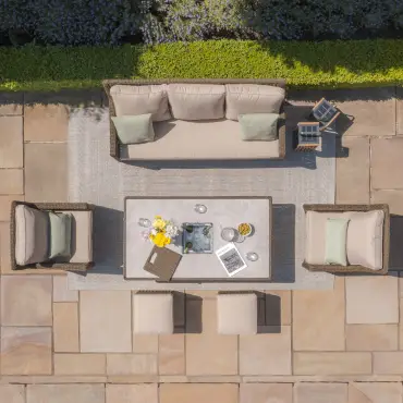 Winchester Sofa Dining Set with Ice Bucket and Rising Table