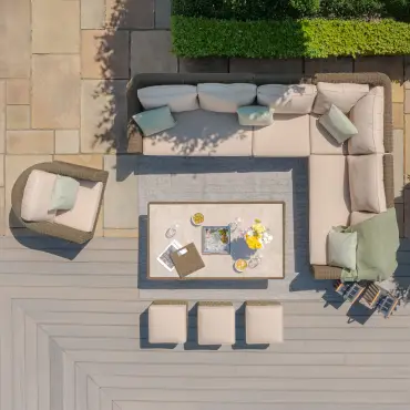 Winchester Deluxe Large Corner Dining Set - With Rising Table & Armchair