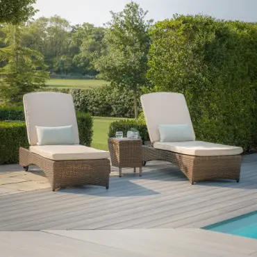 Winchester rattan garden furniture outdoor Sun Lounger Set