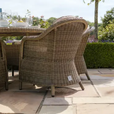 Winchester rattan garden furniture 6 Seater Round Armchair Set