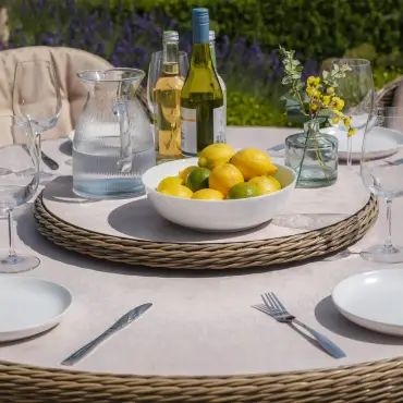 Winchester outdoor rattan garden furniture 6 Seat Oval