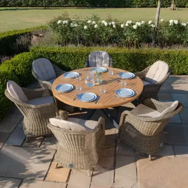 Winchester 6 Seat Jakarta Round Dining Set